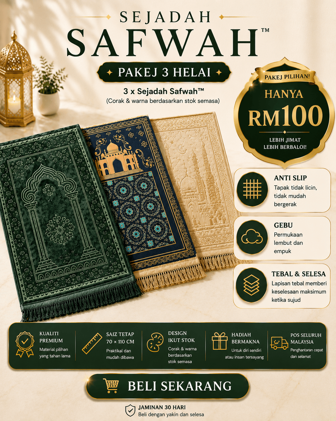 Mockup Pakej 3 Helai Sejadah Safwah